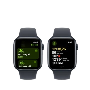 Đồng hồ Apple Watch SE 2 2024 40mm/GPS/Viền Nhôm Dây Cao Su/Midnight MXE73SA