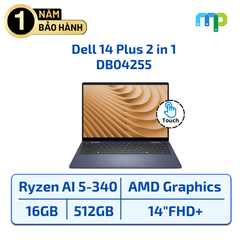 Laptop Dell 14 Plus 2 in 1 DB04255 Ryzen AI 5-340/16GB/SSD 512GB/14
