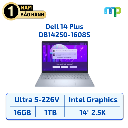 Laptop Dell 14 Plus DB14250-1608S Ultra 5-226V/16GB/SSD 1TB/Win 11/14