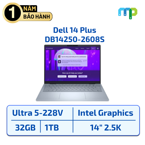 Laptop Dell 14 Plus DB14250-2608S Ultra 5-228V/32GB/SSD 1TB/Win 11/14