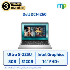 Laptop Dell DC14260 AI Ultra 5-225U/8GB/SSD 512GB/14