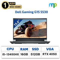 Laptop Dell Gaming G15 5530 I5-13450HX/16GB/SSD 512GB/RTX 4050 6GB/15.6
