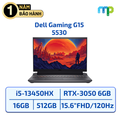 Laptop Dell G15 5530 I5-13450HX/16GB/SSD 512GB/RTX 3050 6GB/15.6