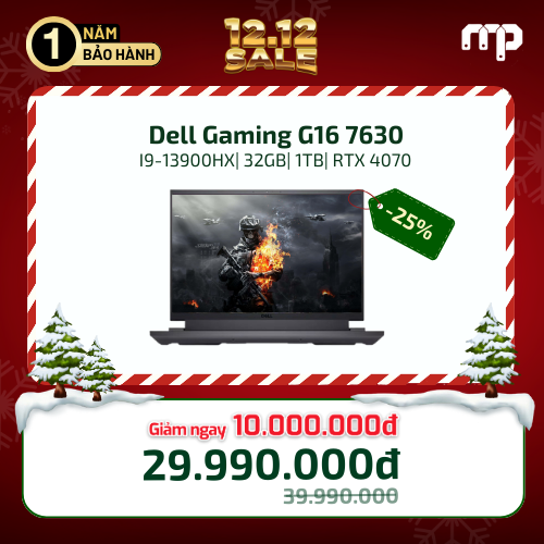 Laptop Dell Gaming G16 7630 I9-13900HX/32GB/SSD 1TB/RTX 4070/16