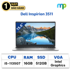 Laptop Dell Inspiron 3511 I5-1135G7/16GB/SSD 512GB/15.6