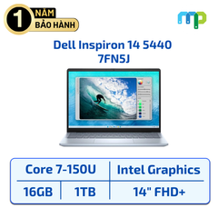 Laptop Dell Inspiron 14 5440 Core 7-150U/16GB/SSD 1TB/14.0 FHD+/FP/4C 54W/W11SL+OFF/LED KB/Xanh 7FN5J