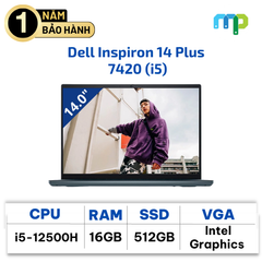 Laptop Dell Ins 14 Plus 7420 I5-12500H/16GB/512GB SSD/14.0
