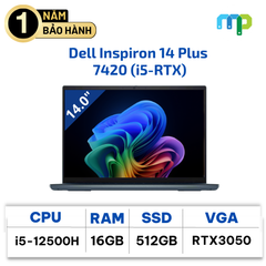 Laptop Dell Ins 14 Plus 7420 I5-12500H/16GB/512GB SSD/14.0