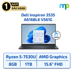 Laptop Dell Inspiron 3535-A616BLK Ryzen5-7530U/8GB/SSD 1TB/15.6