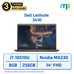 Laptop Dell Latitude 3410 I7-10510U/8GB/SSD 256GB/Nvidia MX230/14