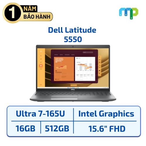 Laptop Dell Latitude 5550 ULtra 7-165U/16GB/SSD 512GB/15.6