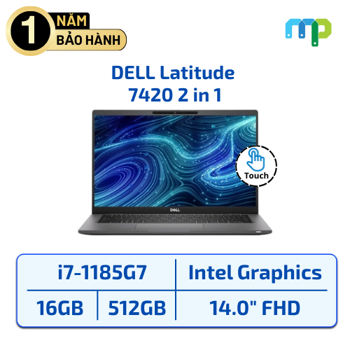 Laptop DELL Latitude 7420 2 in 1 I7-1185G7/16GB /SSD 512GB /14.0
