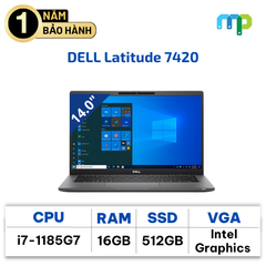 Laptop DELL Latitude 7420 I7-1185G7/16GB /SSD 512GB /14.0