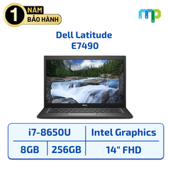 Laptop Dell Latitude E7490 I7-8650U/8GB/SSD 256GB/14