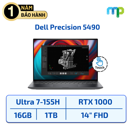 Laptop Dell Precision 5490 Ultra 7-155H/16GB/SSD 1TB/RTX 1000/14