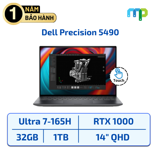Laptop Dell Precision 5490 Ultra 7-165H/32GB/SSD 1TB/RTX 1000/14