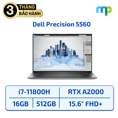 Laptop Dell Precision 5560 i7-11800H/16GB/SSD 512GB/RTX A2000/15.6
