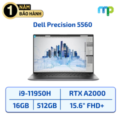 Laptop Dell Precision 5560 I9-11950H/16GB/SSD 512GB/RTX A2000/15.6