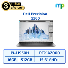 Laptop Dell Precision 5560 I9-11950H/16GB/SSD 512GB/RTX A2000/15.6