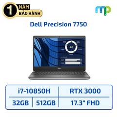 Laptop Dell Precision 7750 I7-10850H/32GB/SSD 512GB/RTX 3000/17.3