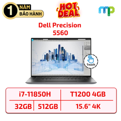 Laptop Dell Precision 5560 I7-11850H/32GB/SSD 512GB/Quadro T1200 4GB/15.6″4K/Touch