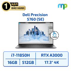 Laptop Dell Precision 5760 I7-11850H/16GB/SSD 512GB/RTX A3000/17.3