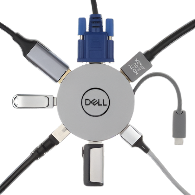 Bộ Chuyển Dell Kit Dell DA310 USB-C Mobile Adapter SnP to VGA HDMI DP USB-C Gigabit Ethernet 70254171 DA310