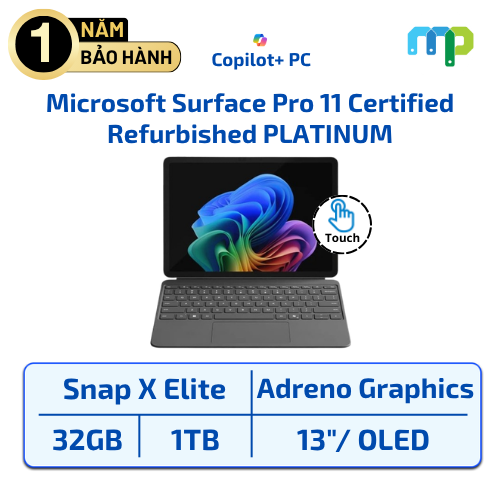 Laptop Microsoft Surface Pro 11 (Certified Refurbished) Snapdragon® X Elite/32GB/1TB SSD/13