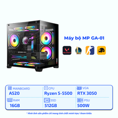 Máy bộ MP AMD GA-01 (Ryzen 5-5500/A520/16GB/SSD 512GB/RTX 3050/500W)