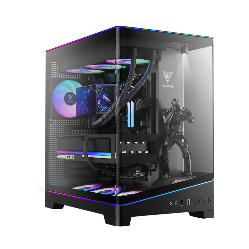 Case máy tính Gamdias ATLAS P6 CG Black