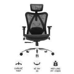 Ghế công thái học Ergonomic Sihoo M57 Đen
