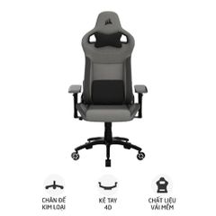 Ghế Corsair T3 Rush Fabric gaming (2023)/Xám than (CF-9010056-WW)