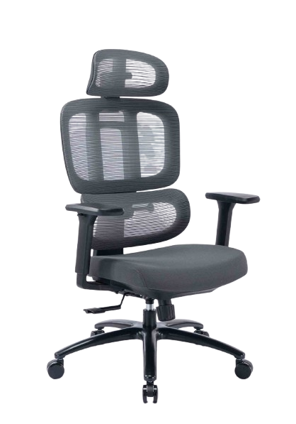 Ghế Warrior Ergonomic Hero Series WEC509 Chân Xoay/ Đen Xám