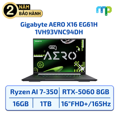 Laptop Gigabyte AERO X16 EG61H(AMD Ryzen AI 7-350/16GD5/1TBSSD/16