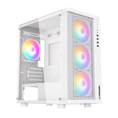 Thùng máy Magic GM-01 Mesh - Trắng | Micro ATX, Sẵn 4 fan RGB