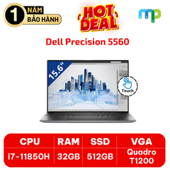 Laptop Dell Precision 5560 I7-11850H/32GB/SSD 512GB/Quadro T1200 4GB/15.6″4K/Touch