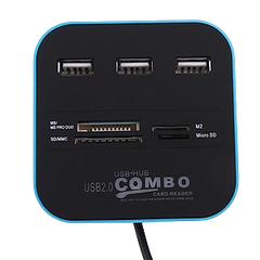 Bộ Chia USB 2.0 có Đầu Đọc Thẻ Nhớ Đa Năng  (204+11)