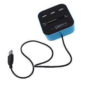 Bộ Chia USB 2.0 có Đầu Đọc Thẻ Nhớ Đa Năng  (204+11)