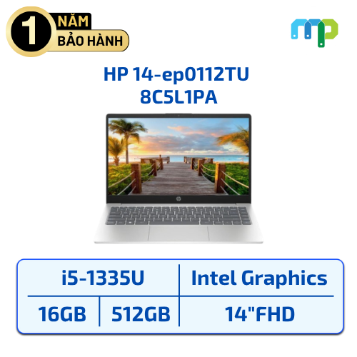 Laptop HP 14-ep0112TU I5-1335U/16GB/SSD 512GB/14.0