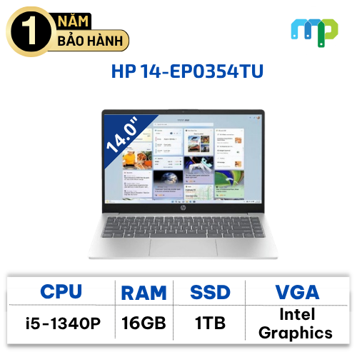 Laptop HP 14-EP0354TU I5-1340P/16GB/SSD 1TB/14.0