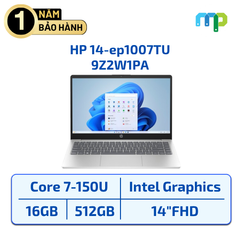 Laptop HP 14-ep1007TU Core 7-150U/16GB/SSD 512GB/14.0