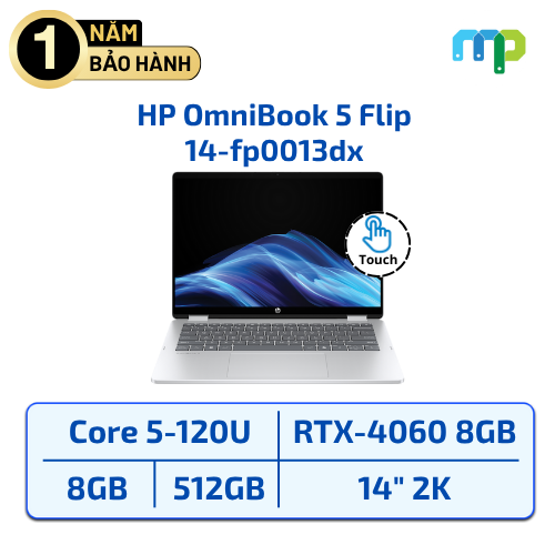 Laptop HP OmniBook 5 Flip 14-fp0013dx Core 5-120U/8GB/SSD 512GB/14.0
