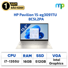 Laptop HP Pavilion 15-eg3091TU (i7-1355U/ 16GB/ 512GB SSD/ 15.6''FHD/ W11SL/ Vàng) 8C5L2PA