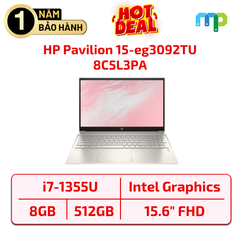 Laptop HP Pavilion 15-eg3092TU (i7-1355U/ 8GB/ 512GSSD/ 15.6''FHD/ W11SL/ Vàng) 8C5L3PA