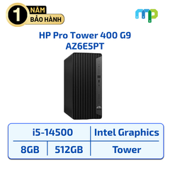 Máy bộ HP Pro Tower 400 G9 AZ6E5PT i5-14500/8GB/512GBSSD/WL/BT/KB/M/W11SL/ Đen