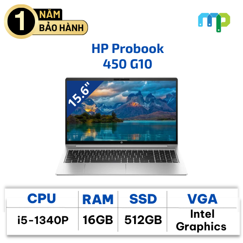 Laptop HP 450 G10 I5-1340P/16GB/SSD 512GB/15.6