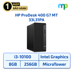 Máy bộ HP ProDesk 400 G7 MT i3-10100/8GB/256GB/DVDRW/ĐEN/W10SL (33L31PA)