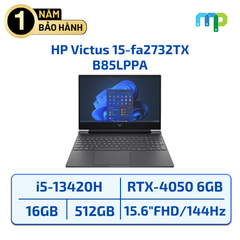 Laptop HP Victus 15-fa2732TX I5-13420H/16GB/SSD 512GB/RTX 4050 6G/WL/BT/4C/LKB/15.6