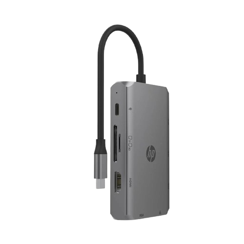 HUB HP DHC-TC236 - 9 IN 1 - HDMI / VGA / Ethernet RJ45 / 3 x USB-A / Sạc nhanh USB-C / SD / microSD 8G9Q9AA