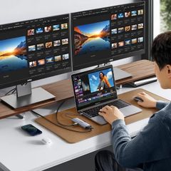 Hub USB-C sang USB-C PD+3*USB 3.0+RJ45+HDMI hỗ trợ 4K+VGA+SD/TF Ugreen 15600